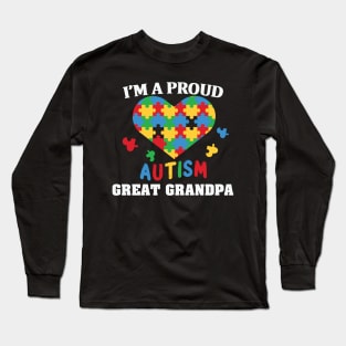 Proud Autism Great Grandma Autism Awareness Gift for Birthday, Mother's Day, Thanksgiving, Christmas Long Sleeve T-Shirt